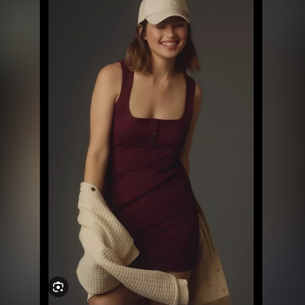 Daily Practice by Anthropologie Sleeveless Square-Neck Mini Dress